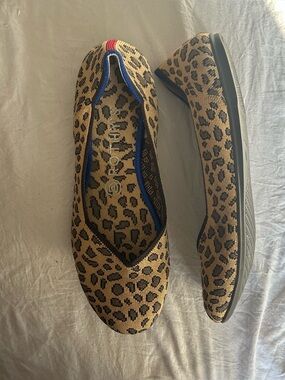Rothy’s leopard print slides